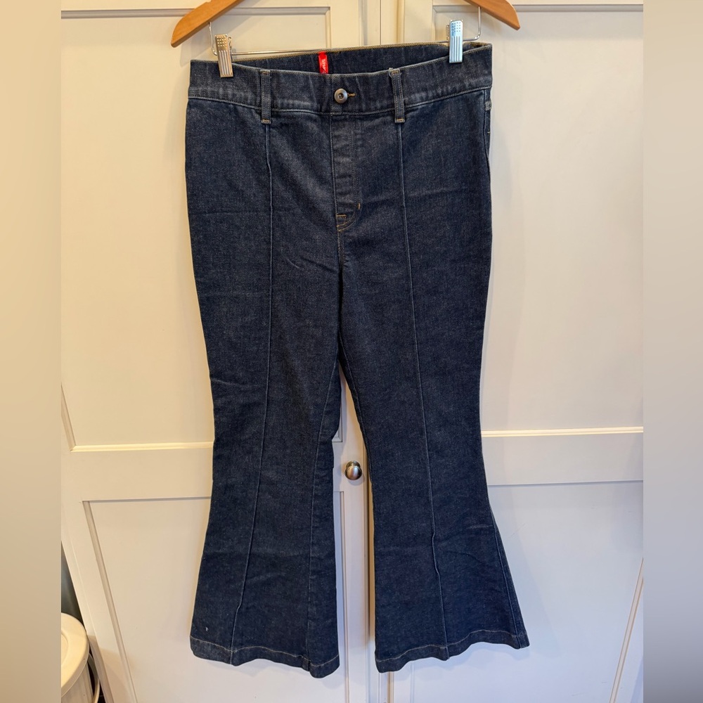 Spanx Dark Blue Flared Denim Jeans
